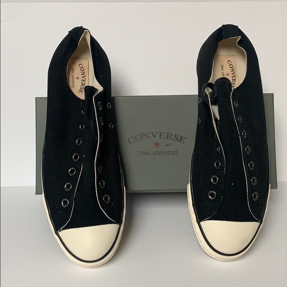 Converse ⭐️ John Varvatos Black Laceless S…